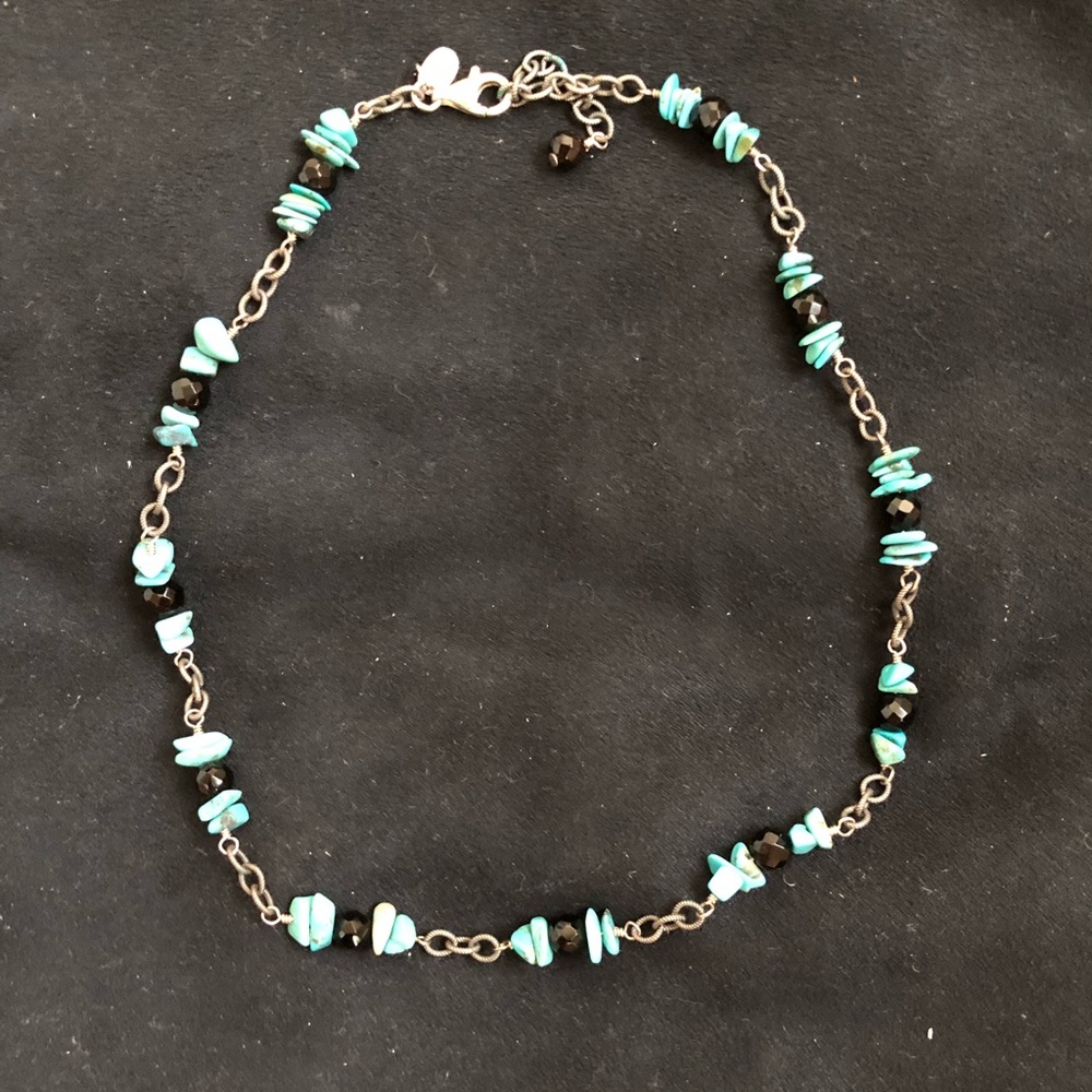 Silpada Silver Turquoise and Onyx Necklace